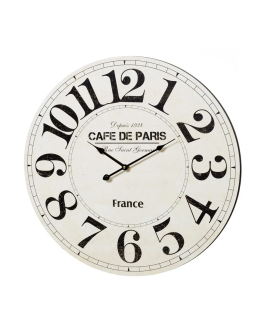 Orologio da Parete Mdf 60 cm Cafe' De Paris Stile Retro' Vintage