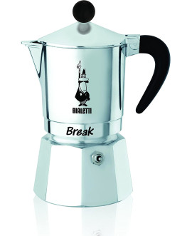 Bialetti Break Caffettiera Moka Espresso Alluminio Grigio