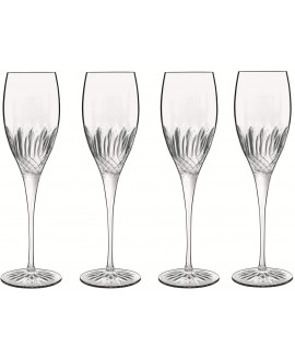 Bormioli Luigi Diamante Champagne Prosecco Calice Flute 22 cl Set 4 pz